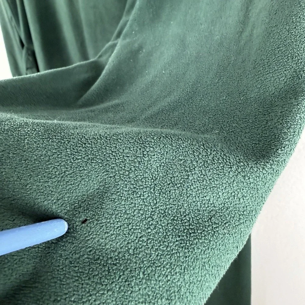 VTG Lauren Ralph Lauren Womens Robe Sz M Green W/ Embroidered Crest Old Money **